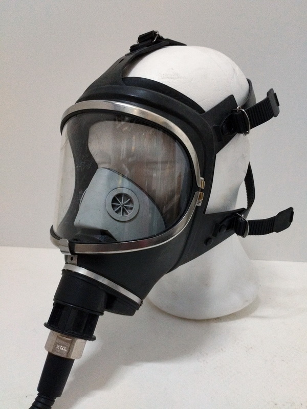 máscara oxigeno respirador goma cristal 2u